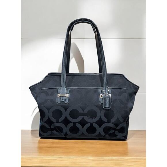 Coach F25501 Taylor OP Art Alexis Carry All Bag & Julia OP Art Wallet - Picture 2 of 14